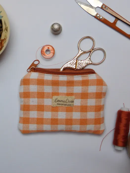 Pochette Ambre - vichy orange