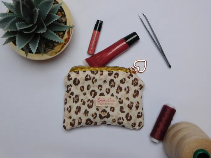 Pochette Ambre - léopard doré